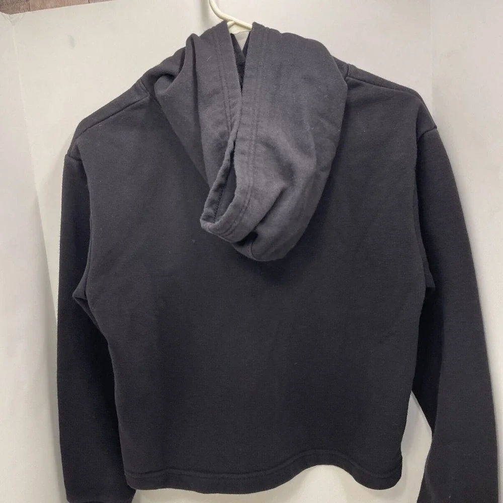 Converse Crop Hoodie Girls XLarge 13-15 Youth Sweatshirt Black‎ Rainbow Colorful